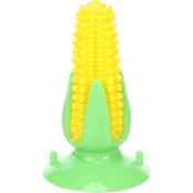 Flamingo Igrača za Pse Bruco Koruza s priseskom 15cm - Termoplastična guma - Dental igrače - Flamingo