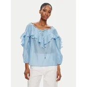 Pinko Bluza Bones 103586 A1X2 Modra Regular Fit