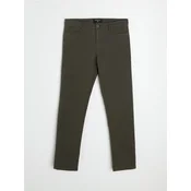 Sinsay - Pamucne pantalone ravnog kroja - tamno zelena