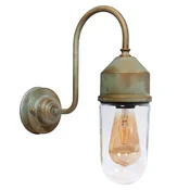Moretti Luce Stenska svetilka 1950N medeninasta starina, ravno prozorno steklo - Podeželska hiša/Rustikalna - starinska medenina - Kovina