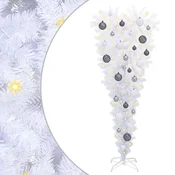Vidaxl Umestno božično drevo med 150 LED Bela 120 cm PVC in jeklo