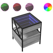 Stolic s beskonacnim LED svjetlima boja hrasta 40 x 40 x 51 cm