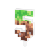 Minecraft rojstnodnevna tortna svečka številka 5, 7 cm