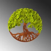 Wallity Zidna dekoracija drvo sa zelenilom MDF 44x44 cm