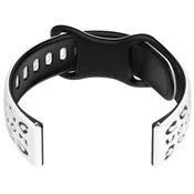 INF Dvobarvni silikonski pašček za uro Huawei GT4/5, Samsung, Garmin White+Black 22 mm, (21741669)