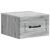 vidaXL vidaXL Stenski nočni omarici s predalom Siva Sonoma 34,5 x 33 x 20 cm, (5000233636)
