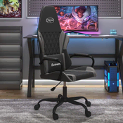 vidaXL vidaXL Masažni gaming stol črno in siva umetno usnje, (21152228)