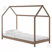 Otroška postelja hiška Lucky - 90x200 cm - mlečno čokoladna