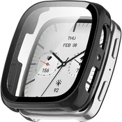 GS Ovitek 2 v 1 + kaljeno steklo za Amazfit Active 2 kvadratni, bež