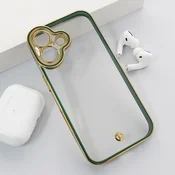 Maska za iPhone 16 Luxury Crystal Clear zelena