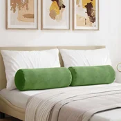 Valjkasti jastucici 2 pcs Svijetlo zelena O 25 x 70 cm