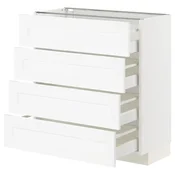 METOD / MAXIMERA Podni element 4 fronta/4 fioke, bela Enköping/bela im. drveta, 80x37 cm