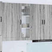 vidaXL Stenska kuhinjska omarica s polico Siva Sonoma 40 x 31 x 100 cm