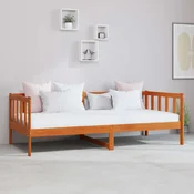 Dnevni krevet s madracem Vosak smeda i bijela 90 x 200 cm