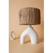 Opviq Stona lampa E27 Max 40W, Belo-Hrast