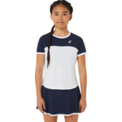 Majica kratkih rukava za djevojcice Asics Tennis Short Sleeve Top - brilliant white/midnight