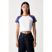 adidas Originals  crop top ženski z bombažem