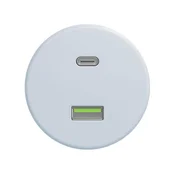 Reblig - Retro USB utičnica A+C bez okvira, plava
