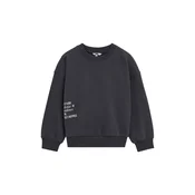 WE Fashion Majica temno siva/off-bela