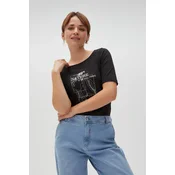 Marisse Womens T-Shirt L-Ts-4610 Black