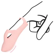 Loveline - rebrasti prstni vibrator (roza)