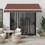 Tenda na automatsko uvlacenje s LED smeda 300 x 250 cm