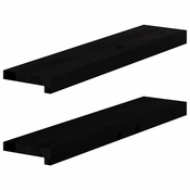 Prozorske klupice 2 kom tamnosmede 70x15x2 cm masivne hrast