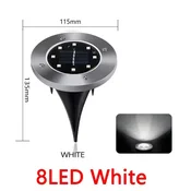 KJB Solarne talne luči 8 LED, bela svetloba, 1 kos