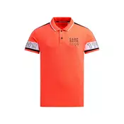 CAMP DAVID Majica siva/neonsko oranžna/črna/bela