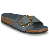 Birkenstock natikači z ravnim podplatom ženski iz nubuka Madrid Big Buckle