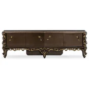 Casa Padrino luxury baroque TV cabinet brown/gold - Magnificent solid wood sideboard with 4 doors - Living room furniture in baroque style - Baroque furniture - Noble & Magnificent