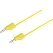 VOLTCRAFT Merilni kabel [vtikač 4 mm-vtikač 4 mm] 1 m rumene barve VOLTCRAFT MSB-300 zložljiv drug v drugega