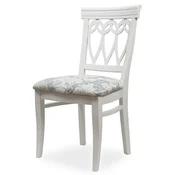 Casa Padrino Biedermeier dining room chair turquoise/white 50 x 56 x H. 96 cm - Solid wood kitchen chair - Solid wood dining room furniture - Biedermeier dining room furniture