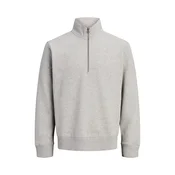 JACK & JONES Majica Blucaleb pegasto siva