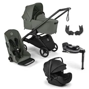 Bugaboo Dragonfly travel+ Otter, BLACK/FOREST GREEN-FOREST GREEN, komplet 4v1