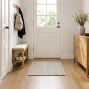 vidaXL Preproga Bež 100 x 100 cm 100% poliester 3 mm Pralna