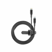 Kabel CELLULALRINE USB-C na Lightning, 1m, črn