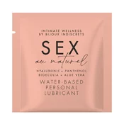 Bijoux Indiscrets Sex Au Naturel Hyaluronic + Panthenol + Bioecolia + Aloe Vera Water-Based Personal Lubricant Sachette 2ml