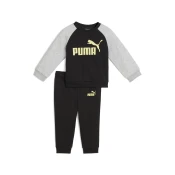 Puma Minicats Essentials Raglan Crew Shirt Set Toddler, Black, Size 3-4Y, Clothing