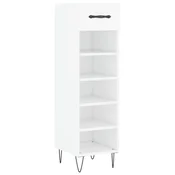 Vidaxl Omarica za čevlje bela 30x35x105 cm inženirski les
