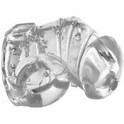 Master Series Detained 2.0 Chastity Cage with Nubs Clear