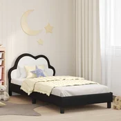 Krevet za djecu s uzglavljem Crna 90 x 200 cm PU