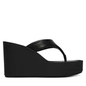 Japonke Calvin Klein Wedge 70 Sndl Thong Lth HW0HW02880 Črna