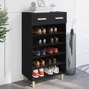 Vidaxl Omara za čevlje Črna Orehovina 60 x 35 x 105 cm Konstruiran les