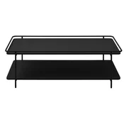Črna kovinska klubska mizica 55x110 cm Yuba – Unique Furniture