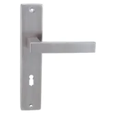 Vratno okovje MP Quadra - SH (BN - Brušeno nerjaveče jeklo), klika-klika, Odprtina za cilindrični vložek PZ, MP BN (brušeno nerjaveče jeklo), 72 mm