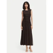 Vero Moda Večerna obleka Penelope 10351455 Temno rjava Regular Fit