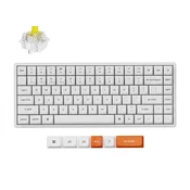 Keychron Keychron K2 Max QMK Wireless Mechanical Keyboard BELA Popolnoma sestavljena (Hot-Swappable), RGB osvetlitev Aluminijast okvir, Keychron Super Banana, (22095627)