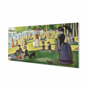 tulup.si Slika na akrilnem steklu Art srečanje ob jezeru 125x50 cm 4 obešalnika