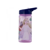 Stor Plastična kvadratna steklenica z izvlečno slamico DISNEY FROZEN, Tritan 510ml, 74214